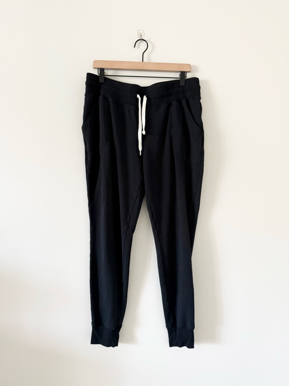 Zella Black Drawstring Sweat Jogger Pants Size L